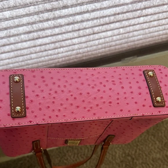 Dooney & Bourke Pink Ostrich-Embossed Tote - Picture 3 of 5